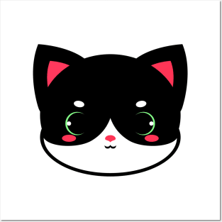 Cute Tuxedo Cat Posters and Art